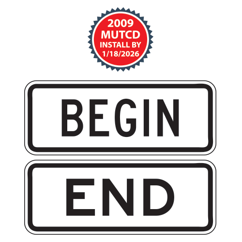 Begin or End Plaques | 2009 MUTCD