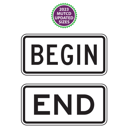 Begin or End Plaques | 2023 MUTCD