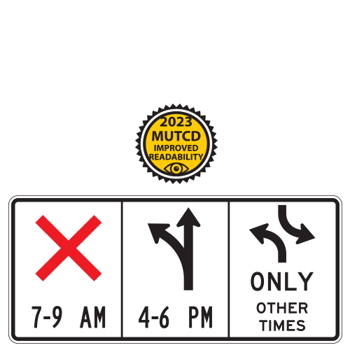 Reversible Lane Control Sign | Updated 2023 MUTCD Legend