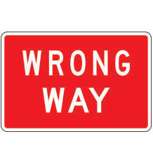 Wrong Way Plaque