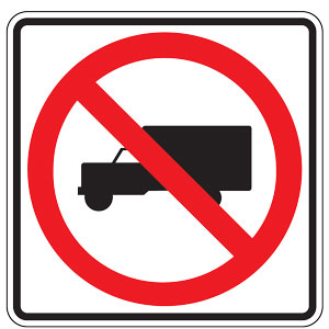 No Trucks (Symbol) Sign