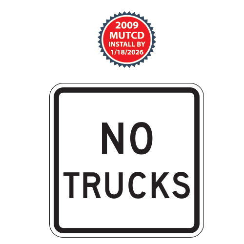 No Trucks Sign
