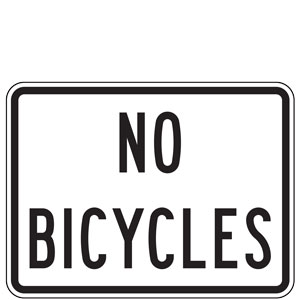 No Bicycles Plaques