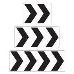 Roundabout Directional Chevron Arrows Sign