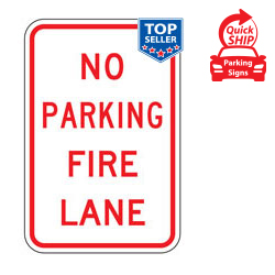 No Parking Fire Lane Sign