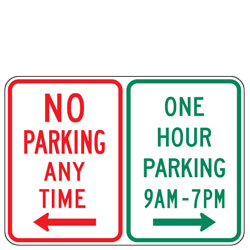 No Parking | Restricted Parking Combination Signs (Horizontal Option)