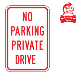 No Parking Private Drive Sign