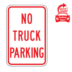 No Truck Parking Sign