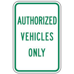 Authorized Vehicles Only Parking