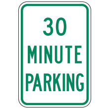 30 Minute Parking Sign