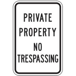 Private Property No Trespassing Sign