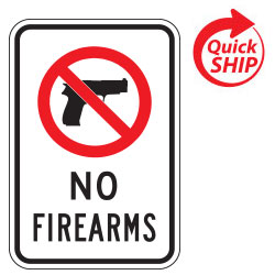 No Firearms (Symbol) Signs