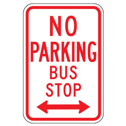 No Parking | Bus Stop with Optional Arrows Sign