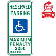 (North Carolina State Spec) Handicap Parking Sign