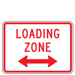 Loading Zone with Optional Arrow Plaque