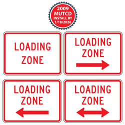 Loading Zone with Optional Arrow Plaque | 2009 MUTCD