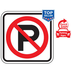 No Parking Symbol Sign for Parking Lots