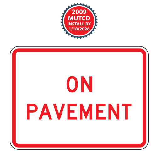 On Pavement Plaque | 2009 MUTCD