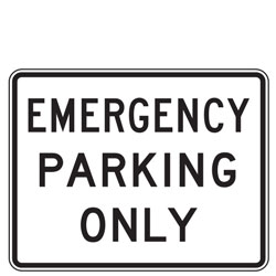 Emergency Parking Only Sign