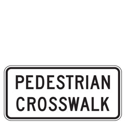 Pedestrian Crosswalk Signs for Temporary Traffic Control