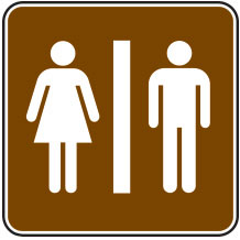 Restrooms Sign