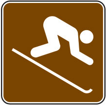 Downhill Skiing Sign