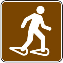 Snowshoeing Sign