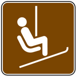 Chair Lift/Ski Lift Sign