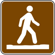 Stay on Trail (Pedestrian Symbol) Sign