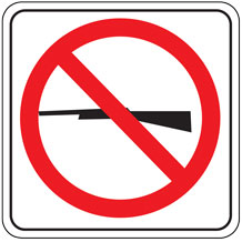 No Firearms Sign