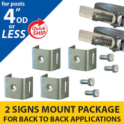 Snap Lock Assembly and Minus 4 Bracket 2 Signs Mounting Package