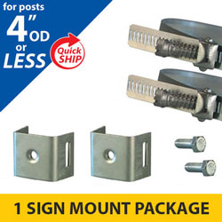 Snap Lock Assembly and Minus 4 Bracket Sign Mounting Package