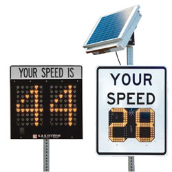 Pole Mount Solar LED Speed Monitor Radar Signs