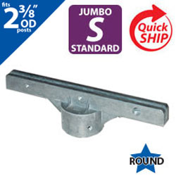 Silver 12" Jumbo Bracket for 2 3/8" OD Round Post