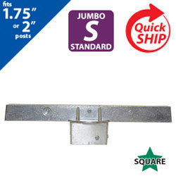 Silver 12 Jumbo Square Post Cap Bracket for 1.75 to 2 Square Posts