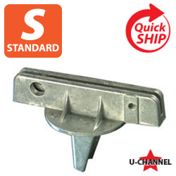 Silver 5.5" Bracket: 90 Degrees for U Channel Posts