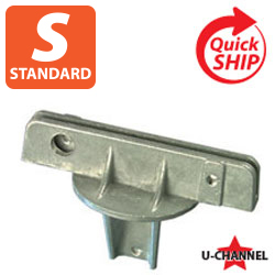 Silver 5.5" Bracket: 180 Degrees for U Channel Posts