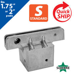 Silver 5.5" Post Cap Bracket for 1.75" to 2" Square Posts
