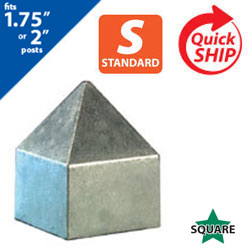 Silver Pyramid Cap for 1.75" or 2" Square Post