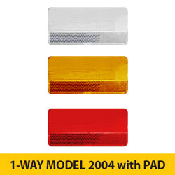 1 WAY Model 2004 Series Rayolite Snow Plowable Pavement Markers with Adhesive Pad [100/BOX]