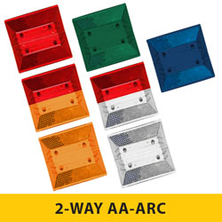 2 WAY Model AA ARC (Abrasion Resistant) Series Rayolite Raised Pavement Markers [50/BOX]