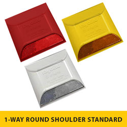 1 WAY Round Shoulder Standard Series Rayolite Raised Pavement Markers [50/BOX]