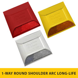 1 WAY Round Shoulder ARC (Abrasion Resistant) Series Rayolite Raised Pavement Markers [50/BOX]