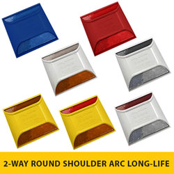 2 WAY Round Shoulder ARC (Abrasion Resistant) Series Rayolite Raised Pavement Markers [50/BOX]