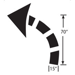 8 Ft Curved Arrow Polyvinyl Stencil