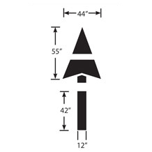 8 Ft Straight Arrow Polyvinyl Stencil