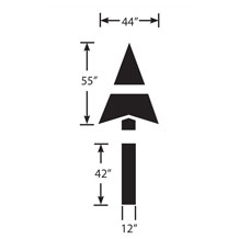 8 Ft Straight Arrow Polyvinyl Stencil