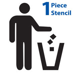 Clean Up! Trash Your Trash Polyvinyl Symbol Stencils