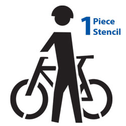 Walk Bike Polyvinyl Symbol Stencils