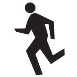 Child Running Polyvinyl Symbol Stencils